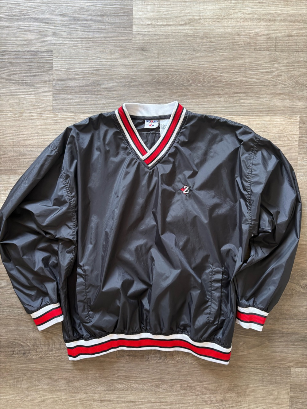Vintage 90s Jerzees Nylon Windbreaker Jacket L